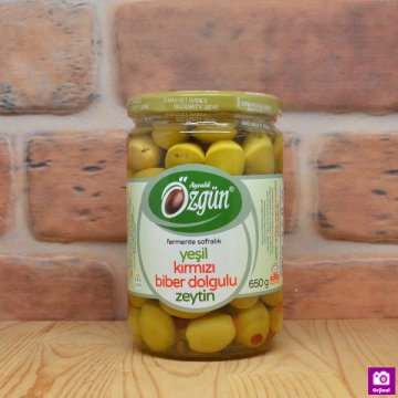 Kırmızı Biber Dolgulu Zeytin 650GR