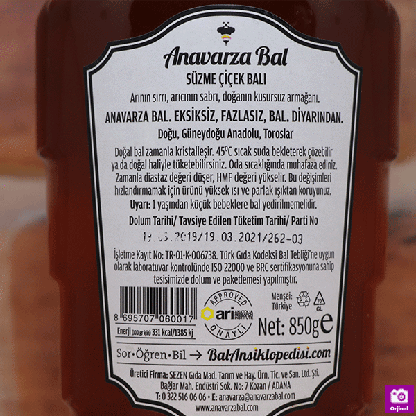 Süzme Çam 450G & Çiçek Balı 850G